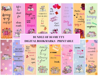 Smutty Romantik Lesezeichen | Verspielte Designs, Booktok (pdf, jpg, png, svg Herunterladbare Dateien)