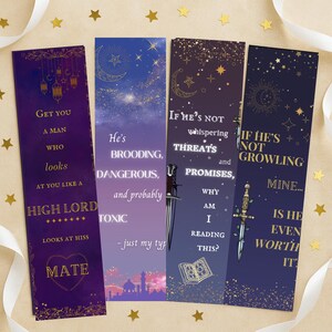 Fantasy & Dark Romance Lesezeichen Set | Geschenke für Spicy Leser | Einzigartige Geschenke für Bücherlieber | Zauberhaftes Lesezeichen für Romantiker