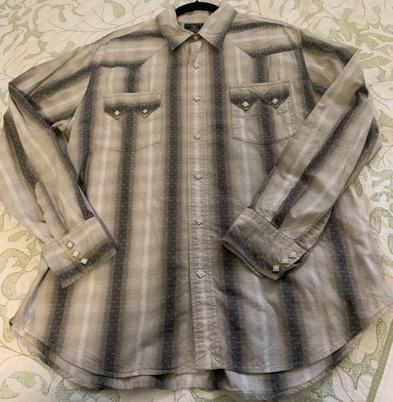 For Him Vintage Cowboy Shirt XL Lucy Brand Long S… - image 1