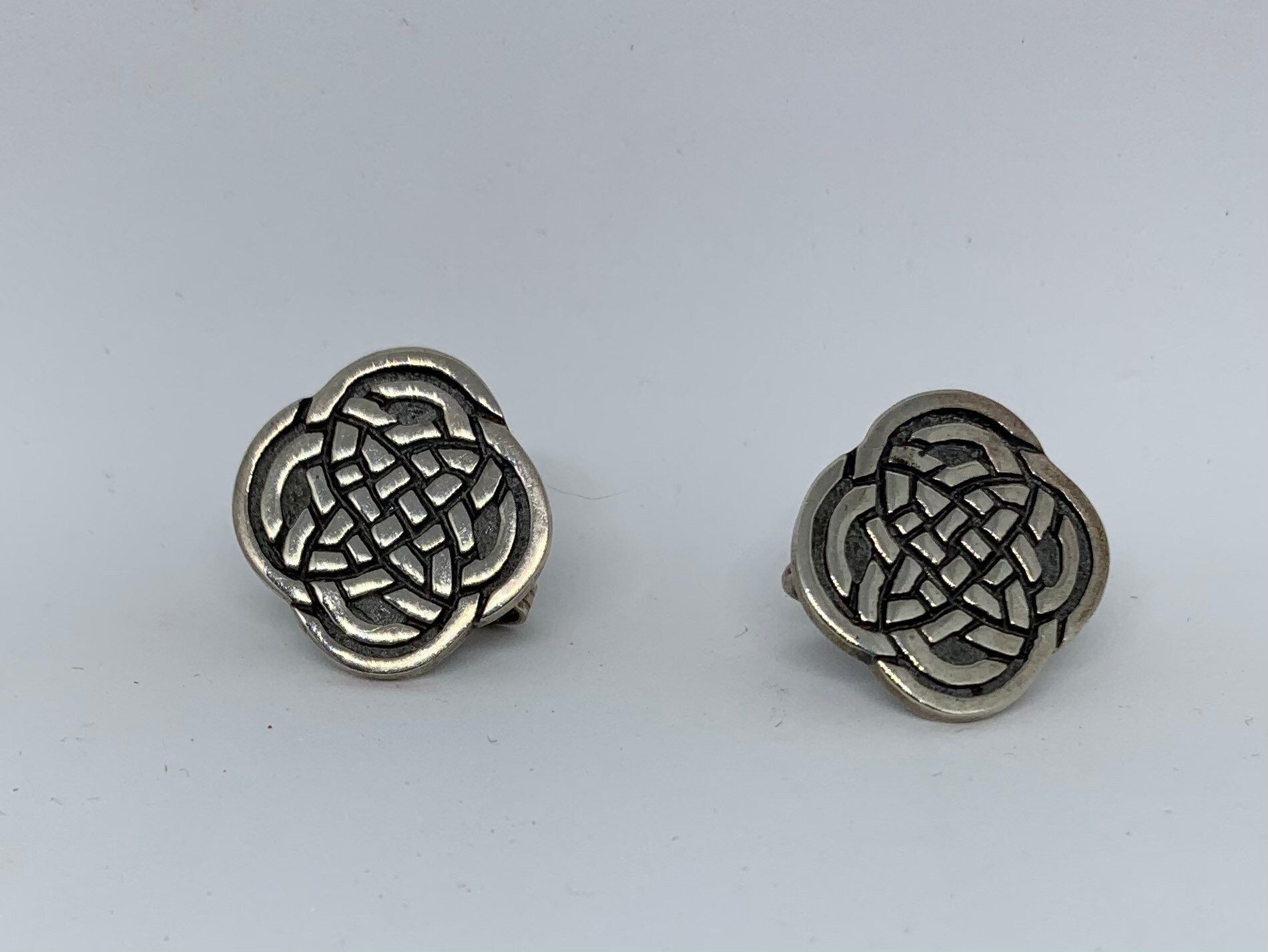 For Her Vintage Irish Sterling Celtic Knot Clip on Earrings Etsy Italia