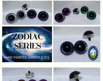 1 PAIR Safety Eyes Size 30mm to 45mm Hand Painted with Washers Zodiac Series Puppet Teddy Bear Doll Monster Crochet Sew Art & Crafts ZOPE