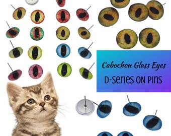 Blue vintage glass eyes assorted sizes 2 pairs of each of 8 mm 6 pairs of eyes 10 mm and 12 mm