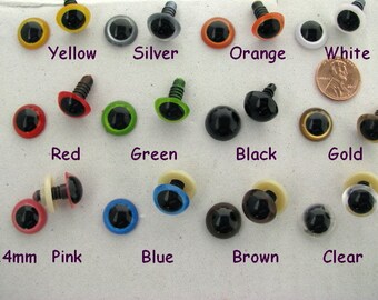 10pairs Sassy Bears 15mm RED Safety CAT Eyes for bears dolls and crafts