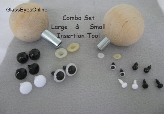 Safety Eye Tool for Amigurumi 6-14mm Auxiliary Tool for Attaching Safety  Eyes Washers Insertion Tool for Big Stuffed Animal Eyes Plastic Craft  Crochet Eyes Doll Making Supplies (6mm 9mm 14mm)