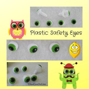 10 Pair Craft Eyes 10mm Safety Eyes With Washers For Cartoon Characters, Puppets, Frogs, Amigurumi Sewing Crochet Arts & Crafts Eyes (FGE)