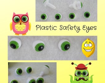 10 Pair Craft Eyes 10mm Safety Eyes With Washers For Cartoon Characters, Puppets, Frogs, Amigurumi Sewing Crochet Arts & Crafts Eyes (FGE)