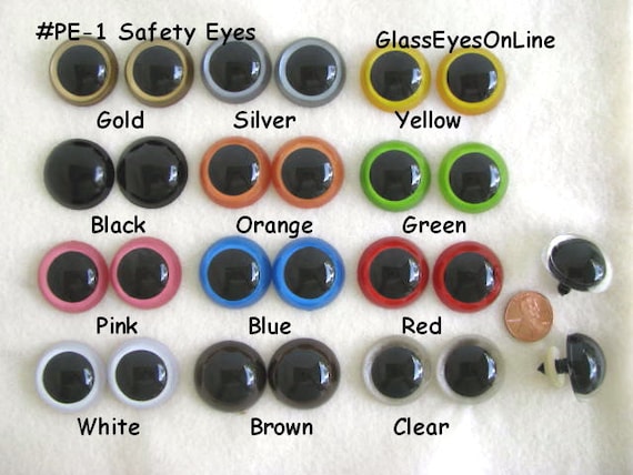 5 paar 24mm of 27mm of 30mm of 34mm plastic veiligheid ogen 6 paar ronde platte zwarte schijf veiligheid ogen neus | Etsy