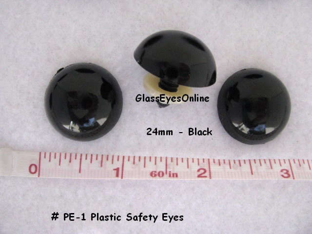 5 PAIR BLACK Safety Eyes 24mm or 27mm or 30mm or 34mm Extra Large for Teddy  Bears, Dolls, Puppets, Monsters, Sewing, Crochet PE-1 -  Israel