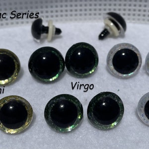 6 PAIR Safety Eyes Zodiac-2 Series Hand Painted 10mm to 30mm Fantasy Arts & Crafts Doll Teddy Bear Use in Crochet Sew Knit Craft Eyes ZOPE-2 21mm