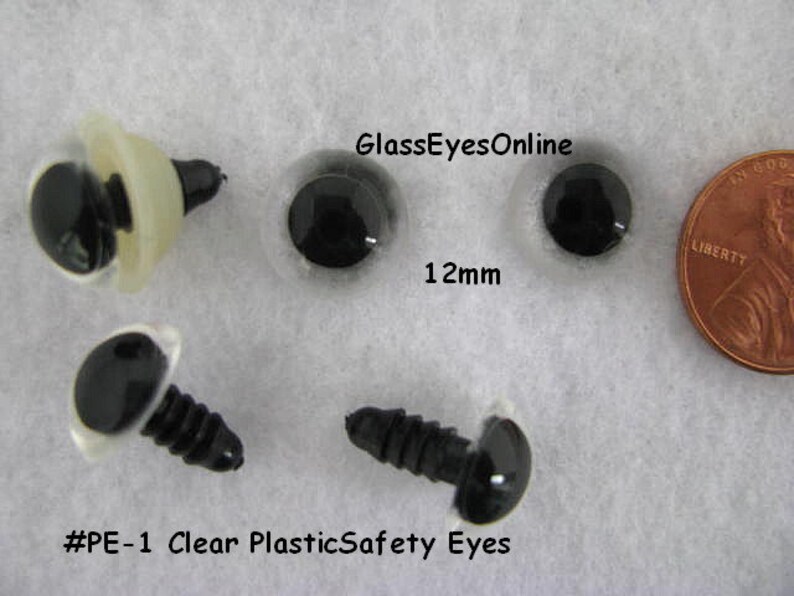 6 PAIR Clear Safety Eyes Paint Backs for Unique Colors or Etsy