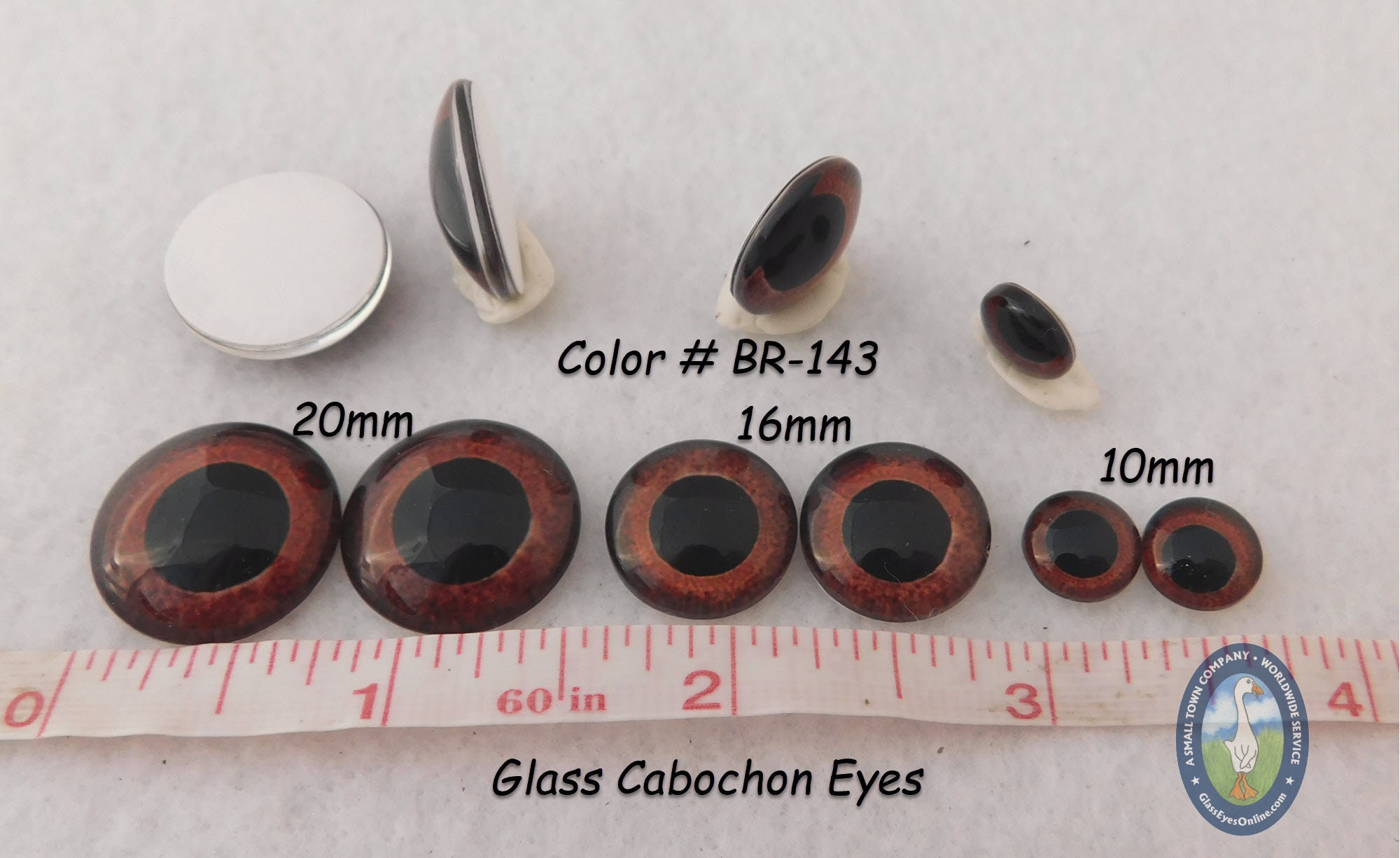 1 Paar Teddybär Augen Kunststoffüberzug schwarz 10mm Durchmesser Öse zum Annähen 