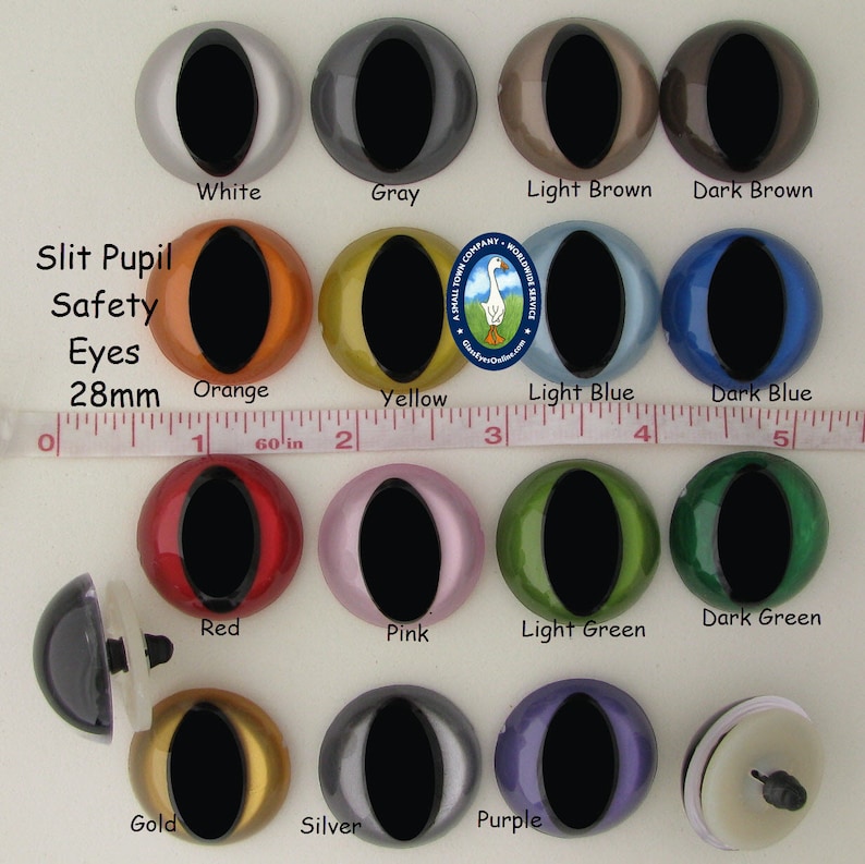 2 PAIR Cat Safety Eyes 25mm or 28mm or 30mm SLIT Pupils With Etsy