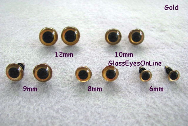 12 PAIR 6mm or 8mm or 9mm or 10mm or 12mm Safety EYES Choose Etsy