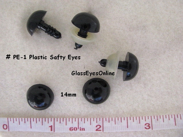 5 PAIR BLACK Safety Eyes 24mm or 27mm or 30mm or 34mm Extra Large for Teddy  Bears, Dolls, Puppets, Monsters, Sewing, Crochet PE-1 -  Israel