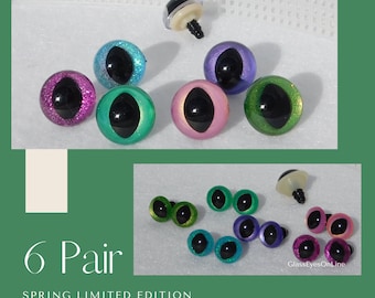 Slit Pupil Lime Green Glitter Safety Eyes (multiple size options) – Chateau  Bornais