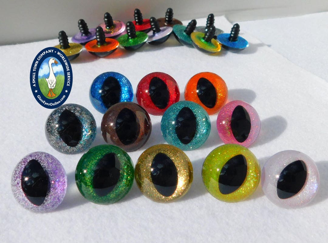 78 Pezzi Occhi Di Sicurezza Per Amigurumi E Peluche - Multicolore, 12-30 Mm, Con Glitter, Plastica Resistente