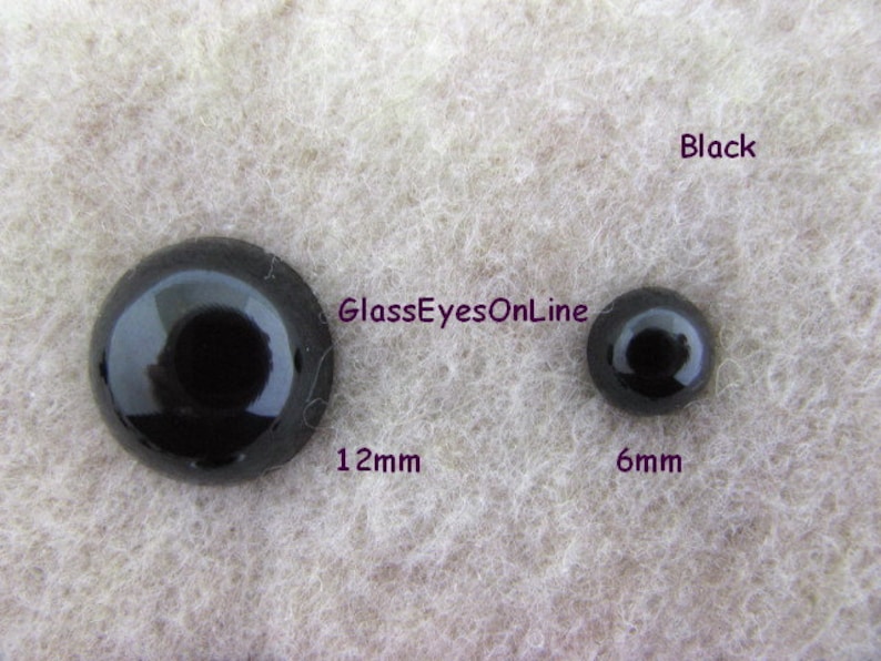 12 PAIR Black Safety Eyes With Washers 5mm 6mm 7mm 8mm 9mm Etsy