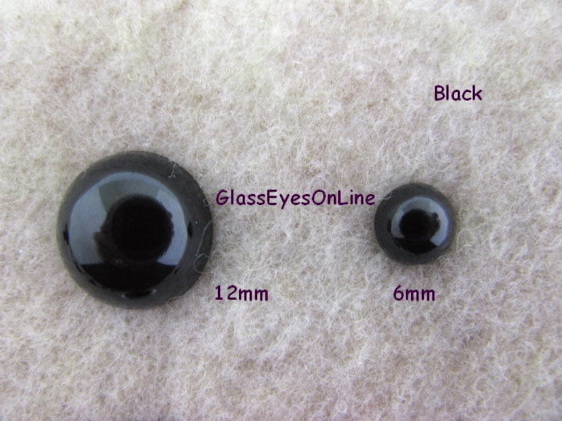 12 PAIR Black Safety Eyes With Washers 5mm 6mm 7mm 8mm 9mm 10mm 12mm 13mm Amigurumi Sew Crochet Knit Teddy Bear Doll PE-1 image 7