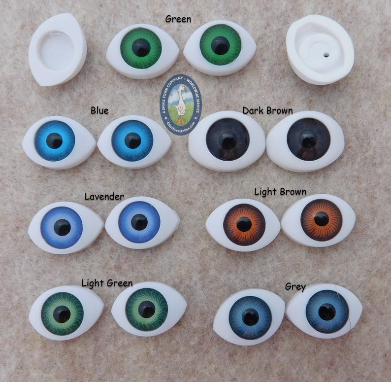 7 Pair Doll Eyes 9mm IRIS 12mm X 17mm Oval Plastic for Dolls Etsy UK