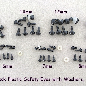 12 PAIR 7mm Plastic Safety Eyes Amigurumi Crochet Fish Lure Doll Teddy Bear  PE