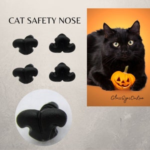 12 Cat Noses 9mm, 11mm, 12mm, 13mm, or 18mm With Washer For Cat, Kitten, Fantasy Character, Sewing, Crochet, Pink & Black CTN-1 image 10