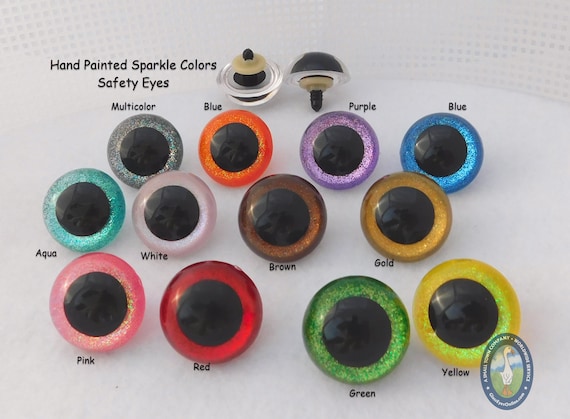 24 Mm Solid Black Safety Eyes 5 Pairs Amigurumi Eyes Plastic