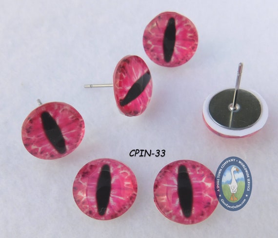 1 PAIR 8mm to 14mm Glass Cabochon Eyes Dolls, Jewelry, Sculpture, Craft  CAB-PIN