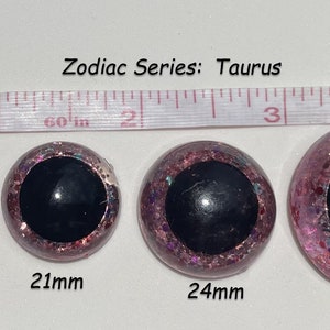 6 PAIR Safety Eyes Zodiac-2 Series Hand Painted 10mm to 30mm Fantasy Arts & Crafts Doll Teddy Bear Use in Crochet Sew Knit Craft Eyes ZOPE-2 image 5