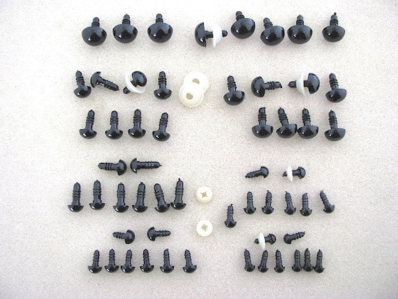 Set Of 264Pcs Black Plastic Doll Eyes For Crafts