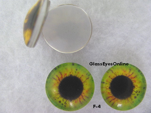 Cabochon Glass Eyes Round Pupils Series - F - 1 Pair