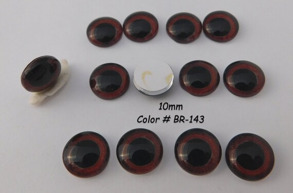 10 mm Brown Antique Handblown German Glass Eyes    E28 