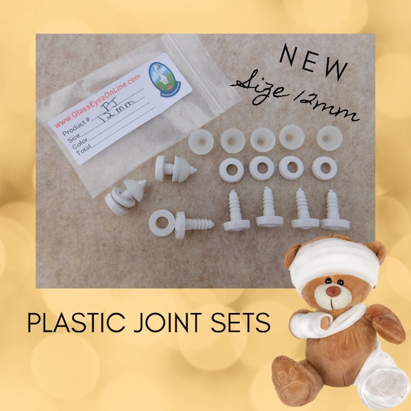 Plastic Joint Sets For a Complete Teddy Bear or Plush Animal 12mm 15mm 20mm 30mm ( PJ-1 )