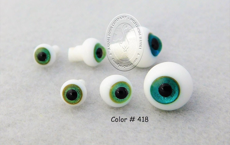1 PAIR Glass Doll Eyes Sparkle Iris 6mm or 8mm or 12mm Solid Etsy