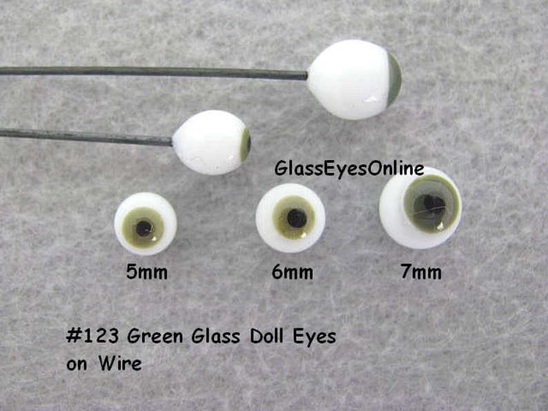 3 PAIR German Glass Doll Eyes on Wire Choose Size 2mm to 6mm Etsy