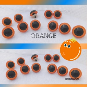 5 PAIR 24mm or 27mm or 30mm or 34mm Plastic Safety Eyes Choose ONE Color for puppet, teddy bear, doll, plush animal, sew, crochet PE-1 image 4