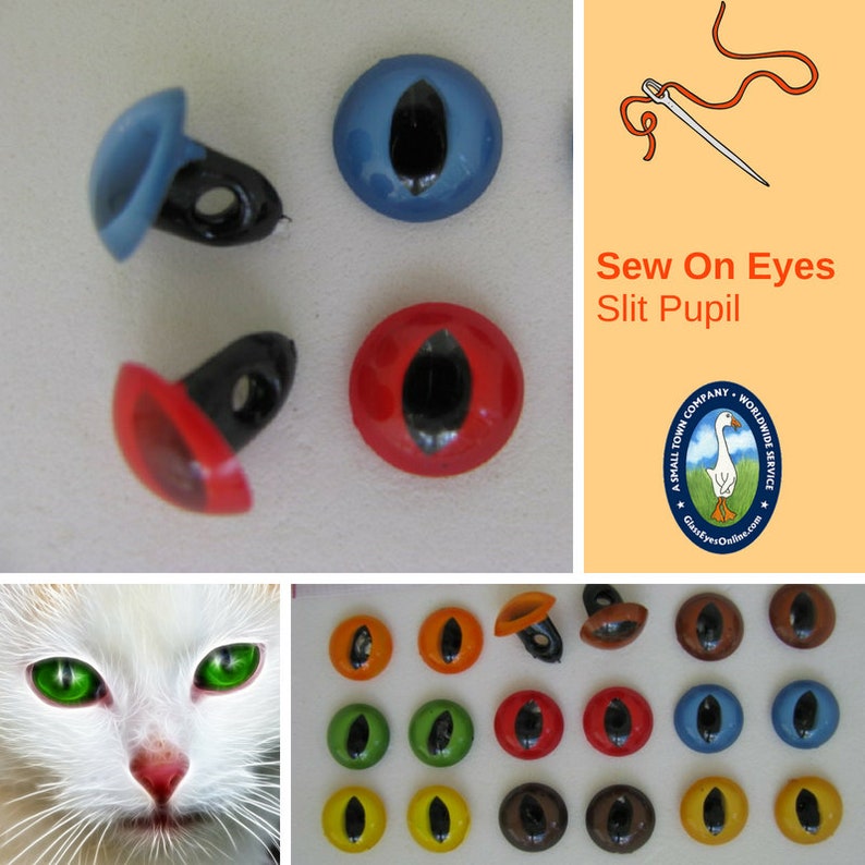 18mm Yellow//Blue Safety Eyes For Cat,Dragon,Frog Doll Animal Puppet Making