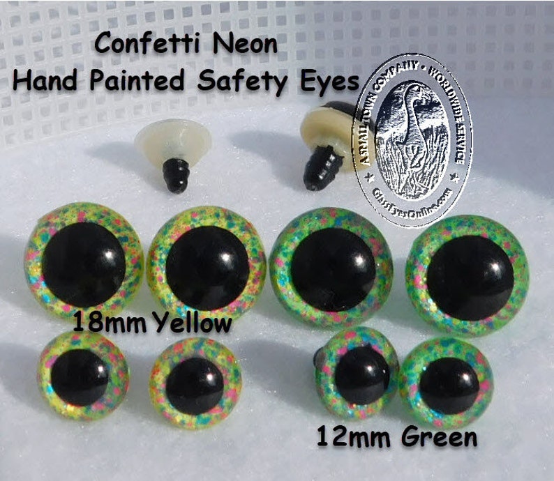 6 PAIR Safety Eyes Size 10mm to 45mm Mix Colors Hand Painted Etsy
