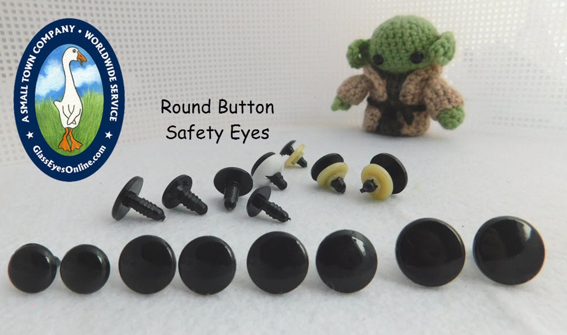 12 Pair Round Flat Safety Eyes Noses Buttons BLACK 13mm 15mm Etsy