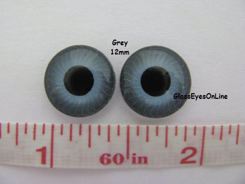 6 PAIR 12mm Plastic Doll Eyes Iris Lens Pupil with Flat Back Etsy
