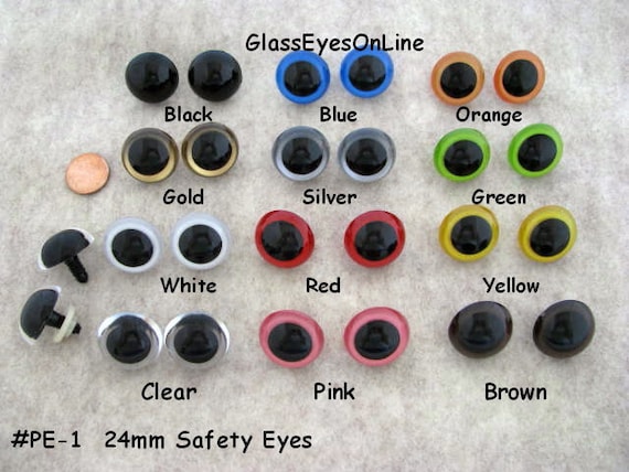 5 paar 24mm of 27mm of 30mm of 34mm plastic veiligheid ogen 6 paar ronde platte zwarte schijf veiligheid ogen neus | Etsy
