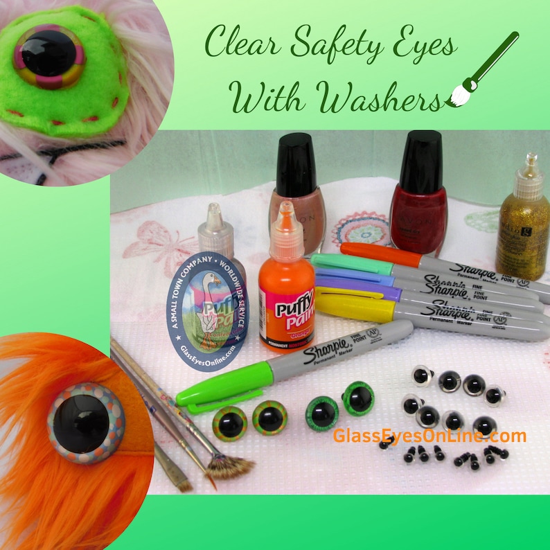 6 PAIR Clear Safety Eyes Paint Backs for Unique Colors or Etsy