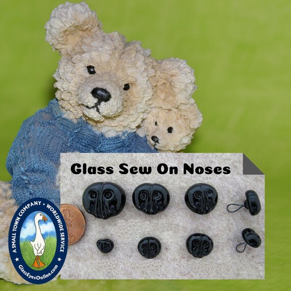 GlassEyesOnLine 12 Plastic Safety Noses 25mm Crochet Sewing Dog Bear Animal