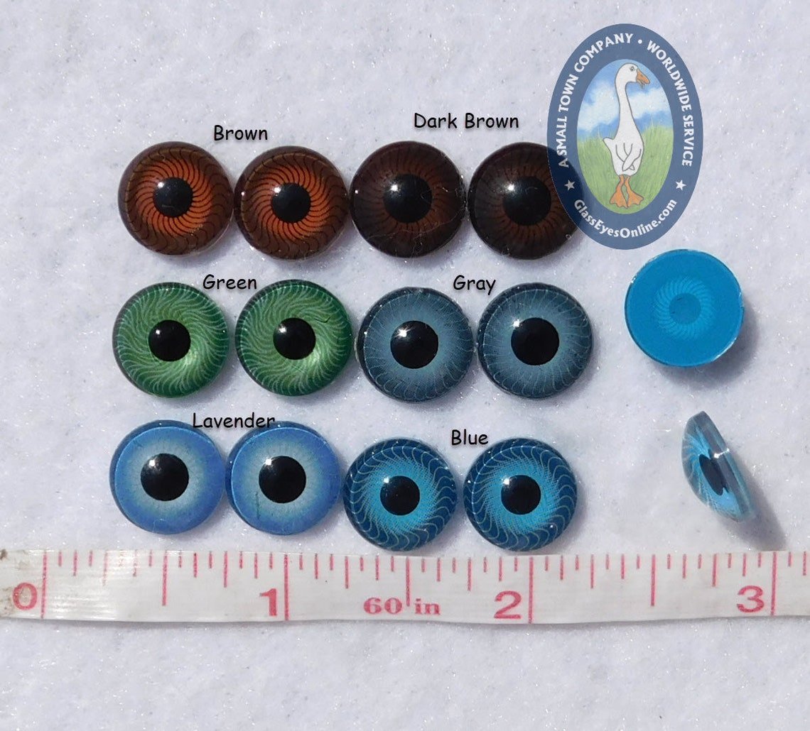 6 PAIR 12mm Plastic Doll Eyes Iris Lens Pupil With Flat Back Etsy