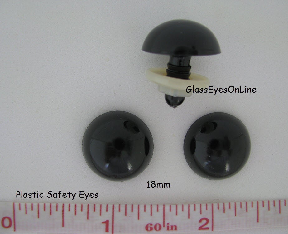 Plastic Safety Eyes - 21mm Black - 4 Pairs