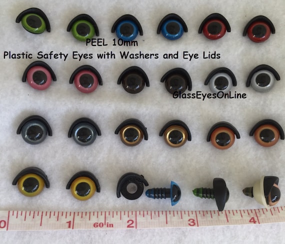 Fabrication de doudous - 10 paires d'yeux de sécurité à clipser