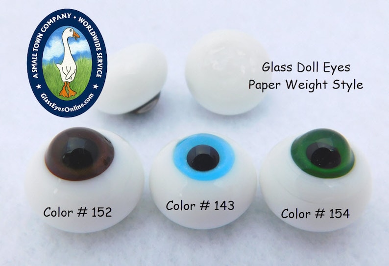 Glass Doll Eyes Paperweight 6mm to 18mm 1 Pair Sculpture Etsy