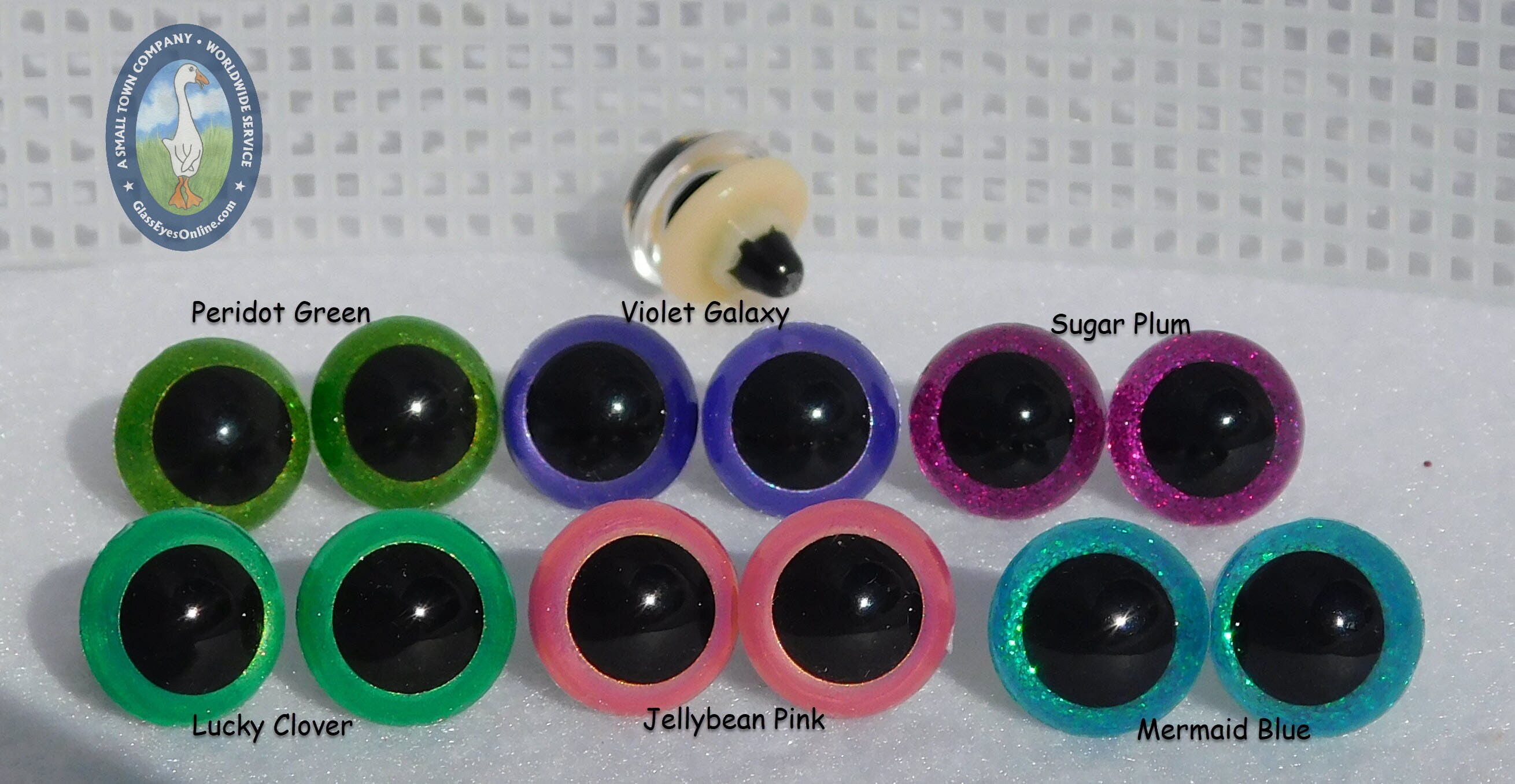 15 PAIR Safety Eyes 30mm or 34mm IRIDESCENT Color Hand Painted With Washers  Puppets, Dolls, Teddy Bears, Plush Animals, Crochet, Sew IPE-1 