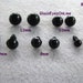 12 PAIR 5mm or 6mm or 7mm or 8mm or 9mm or 9.5mm or 10mm or 12mm or 13mm BLACK Safety Eyes, Teddy Bear, Doll, Sew, Crochet, Knit ( PE-1 )