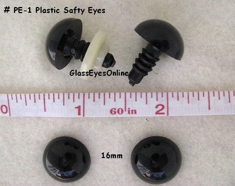 Deramores 15mm Black Safety Eyes - Pack of 8