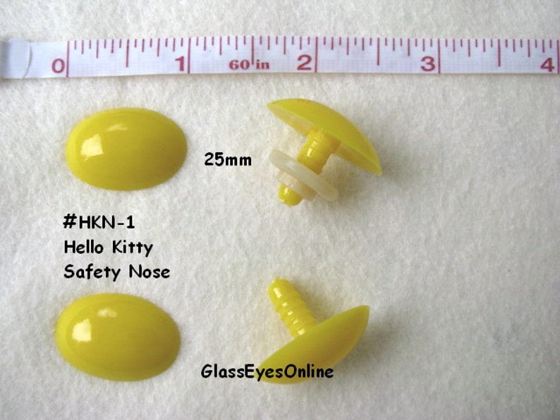 20 Pc. 5mm to 25mm Yellow Oval Hello Kitty Noses Buttons Etsy